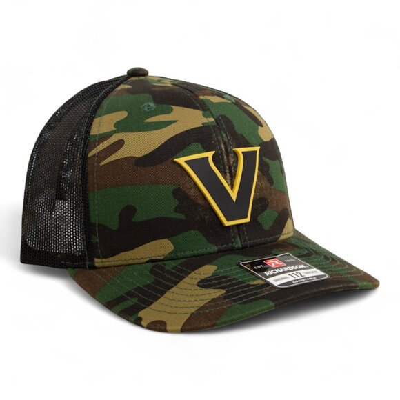 Vanderbilt Commodores Black 3D Snapback Trucker Hat- Army Camo/ Black - Picture 1 of 3